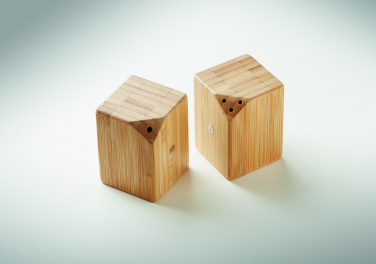 Logotrade corporate gift picture of: Bamboo salt & pepper set