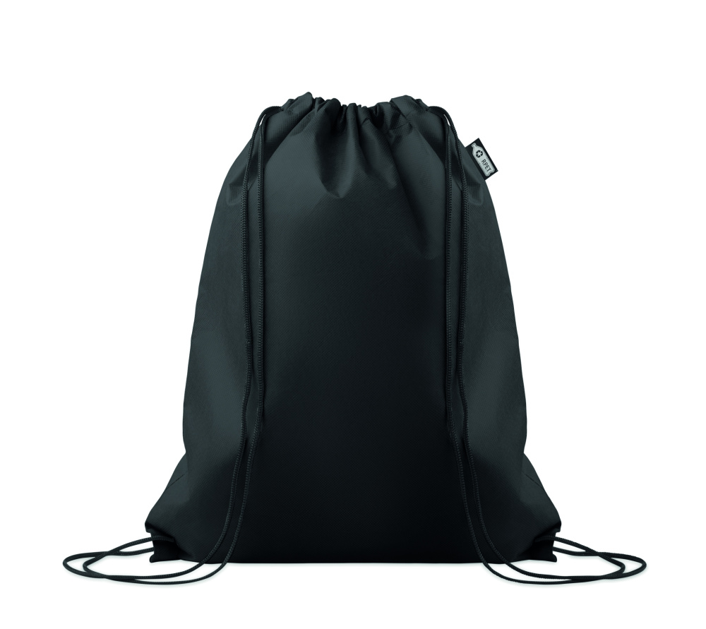 Logo trade business gifts image of: Drawstring bag RPET non-woven