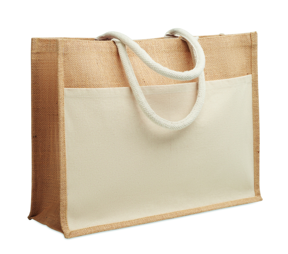 Logo trade promotional gifts image of: Jute shopping bag