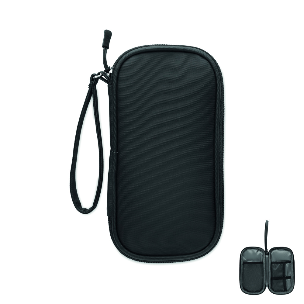 Logo trade promotional items image of: Tech organiser pouch 600D RPET