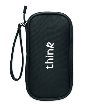 Logo trade promotional items image of: Tech organiser pouch 600D RPET