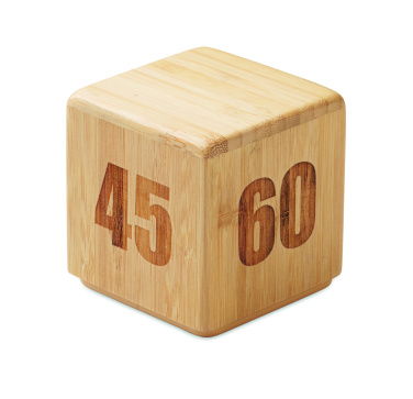 Logo trade promotional items image of: Bamboo twist snooze timer