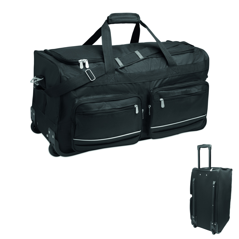 Logotrade promotional products photo of: Duffle bag trolley 600D RPET