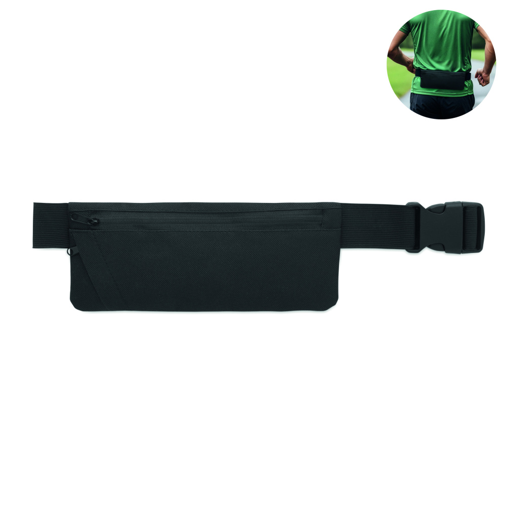 Logo trade promotional gift photo of: Sports waist bag 600D RPET
