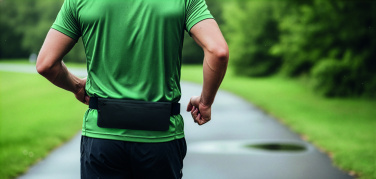 Logotrade promotional gift picture of: Sports waist bag 600D RPET