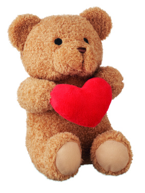 Logotrade promotional product picture of: Teddy bear with heart 23cm