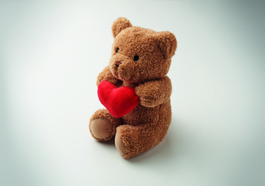 Logo trade promotional giveaways picture of: Teddy bear with heart 23cm