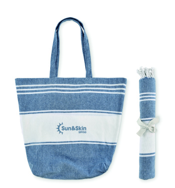 Logo trade promotional items picture of: Beach bag with hammam towel