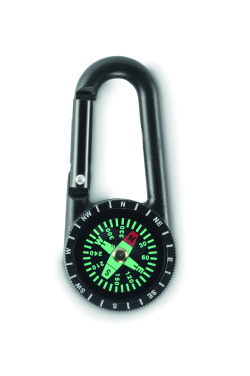 Logo trade promotional merchandise picture of: Outdoor compass with carabiner