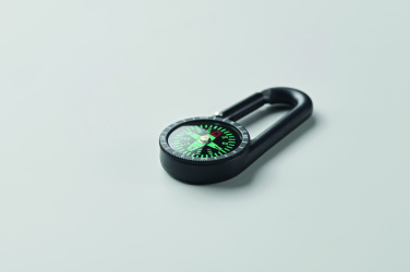 Logo trade corporate gifts image of: Outdoor compass with carabiner