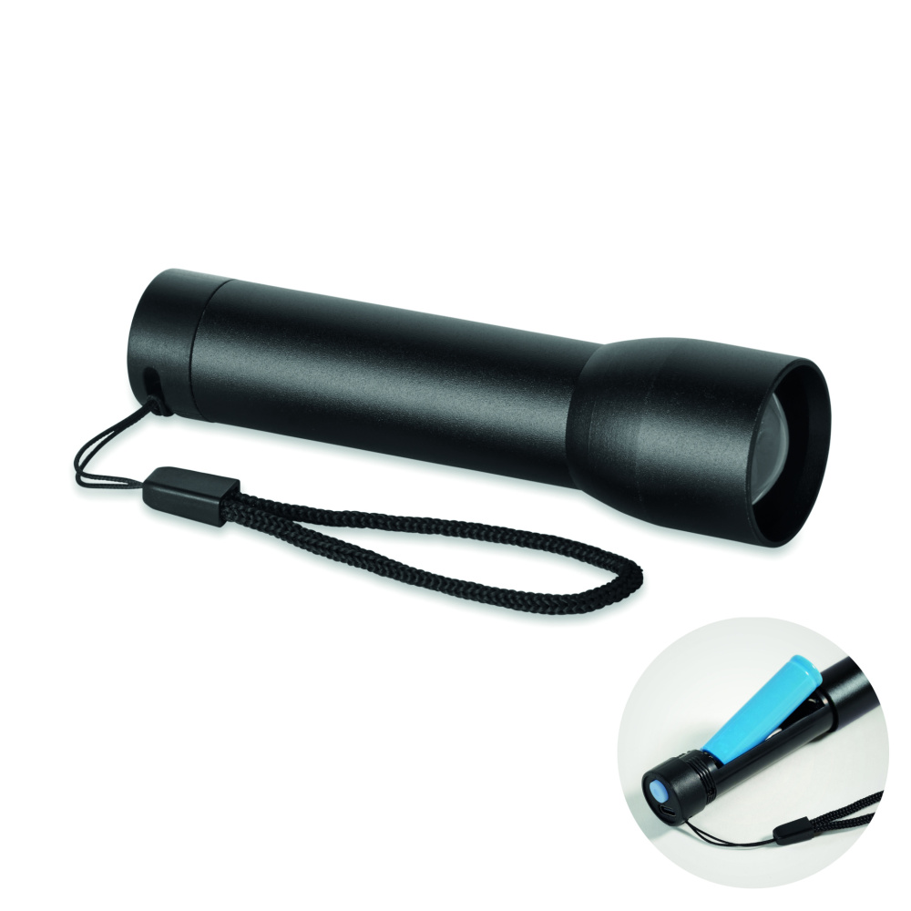 Logo trade promotional items image of: Aluminium rechargeable torch