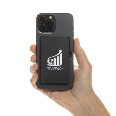 Logo trade business gift photo of: Standard aluminium RFID magnetic phone cardholder