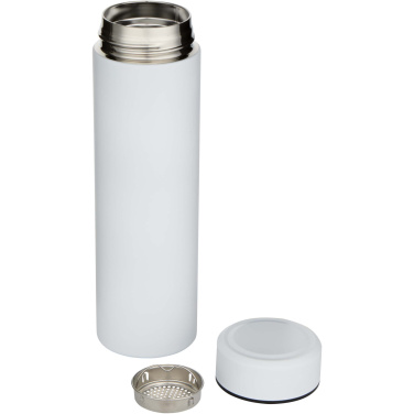 Logotrade promotional merchandise photo of: Taylor 450 ml double wall stainless steel flask with tea strainer