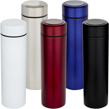 Logo trade promotional giveaway photo of: Taylor 450 ml double wall stainless steel flask with tea strainer