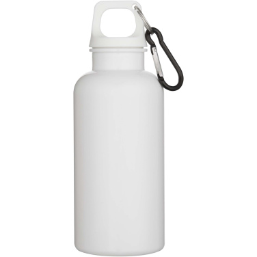 Logotrade promotional gifts photo of: Oregon 400 ml solid colour RCS recycled plastic water bottle with carabiner