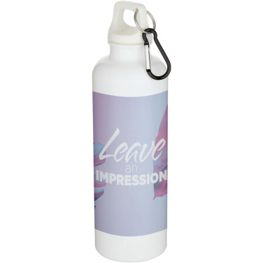 Logotrade advertising products photo of: Oregon 750 ml solid colour RCS recycled plastic water bottle with carabiner