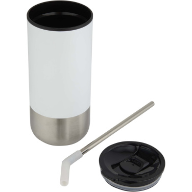 Logo trade corporate gift photo of: Grayson 480 ml RCS recycled insulated tumbler with straw