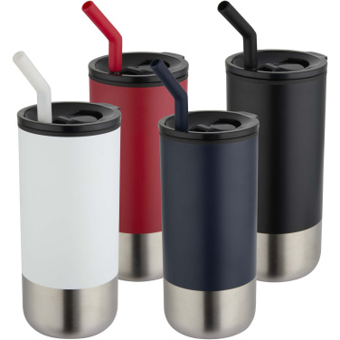 Logo trade advertising product photo of: Grayson 480 ml RCS recycled insulated tumbler with straw