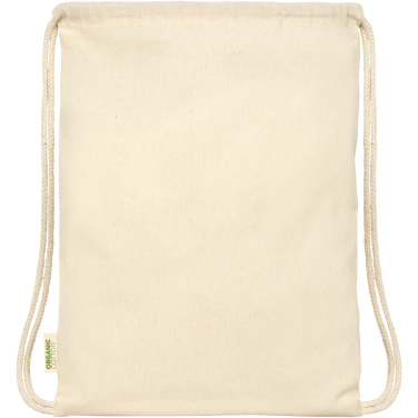 Logo trade corporate gifts image of: Odisha 100 g/m² OCS organic drawstring bag 5L