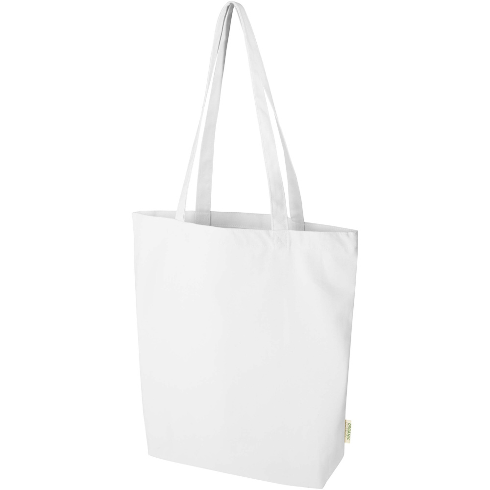 Logo trade business gift photo of: Odisha 180 g/m² OCS organic wide bottom tote bag 11L