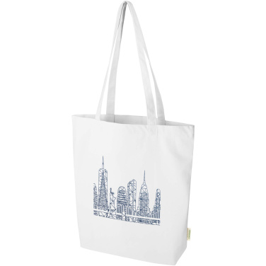 Logo trade promotional item photo of: Odisha 180 g/m² OCS organic wide bottom tote bag 11L