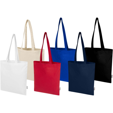 Logo trade promotional products image of: Peru Blend 180 g/m² GRS recycled cotton tote bag 7L
