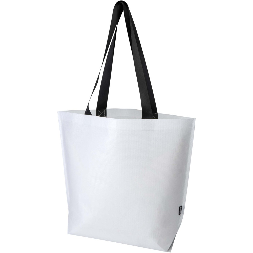 Logo trade promotional gift photo of: Duo GRS recycled double-laminated oversized tote bag 30L