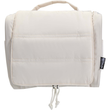 Logo trade promotional giveaway photo of: Puffer GRS recycled hangable toiletry bag 8L