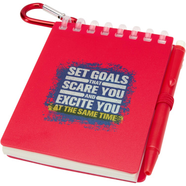 Logotrade advertising products photo of: Lig Mini recycled outdoor soft cover notebook and ballpoint pen set (black ink)