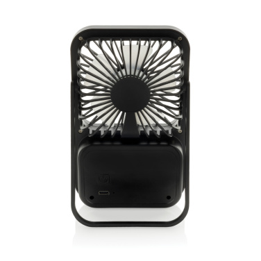 Logo trade promotional giveaways image of: Aervina RCS recycled plastic re-chargeable desk fan