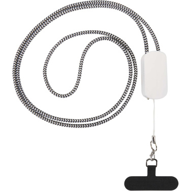 Logotrade promotional item picture of: Anser recycled plastic smartphone lanyard with 27W 5-in-1 built-in cable