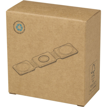 Logotrade promotional giveaway image of: Armus 3-in-1 15W recycled plastic foldable wireless charger