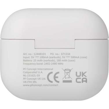 Logo trade corporate gifts picture of: Altais recycled plastic True Wireless Bluetooth® headset