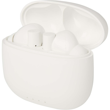 Logo trade promotional gift photo of: Alterf recycled plastic True Wireless Bluetooth® headset with silicone eartips