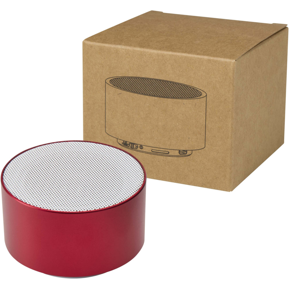 Logo trade promotional merchandise picture of: Ankaa 3W recycled aluminium wireless Bluetooth® speaker