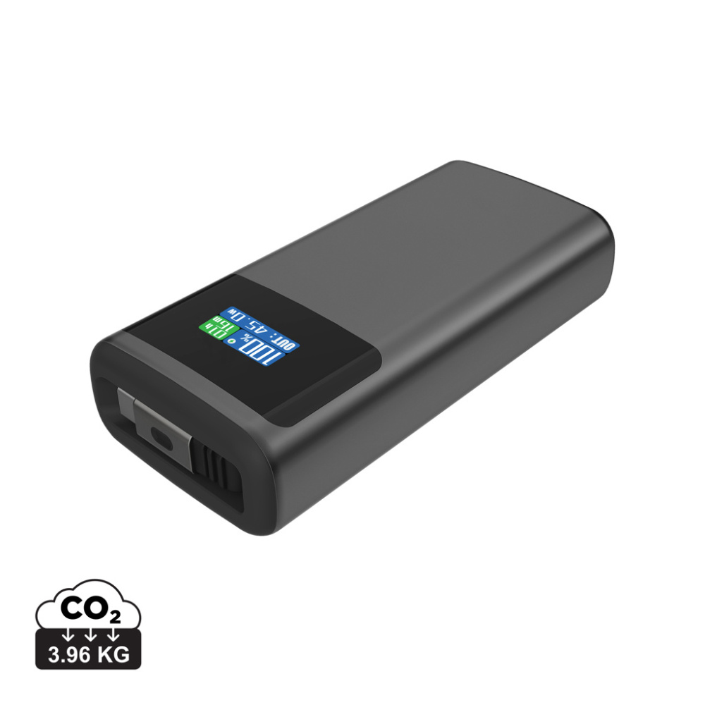 Logo trade promotional merchandise picture of: Quantum RCS ultra-fast PD45W 10.000mAh powerbank with screen