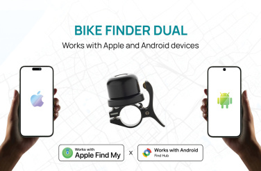 Logo trade business gifts image of: Bike finder Dual RCS bike bell with worldwide locating