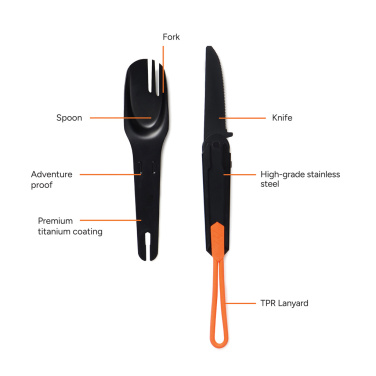 Logo trade promotional giveaways image of: Nordic Drift Trail 4 in 1 outdoor cutlery