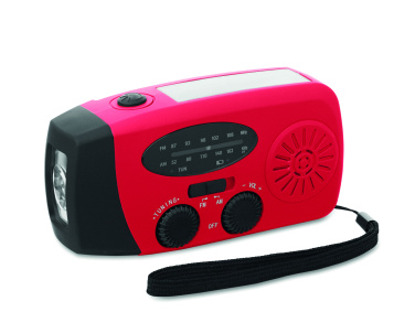 Logo trade promotional merchandise picture of: Portable radio SOS with LED torch