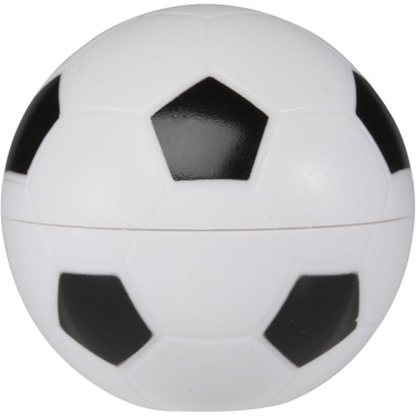 Logo trade business gifts image of: Zuri football-shaped vanilla lip balm with SPF 15