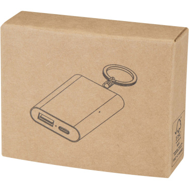 Logotrade promotional items photo of: Arcturus 2000 mAh recycled aluminium power bank with keychain