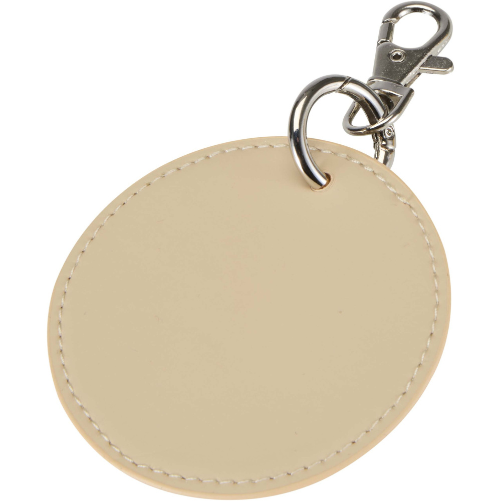 Logo trade business gifts image of: Resi Plus GRS recycled round charm keychain