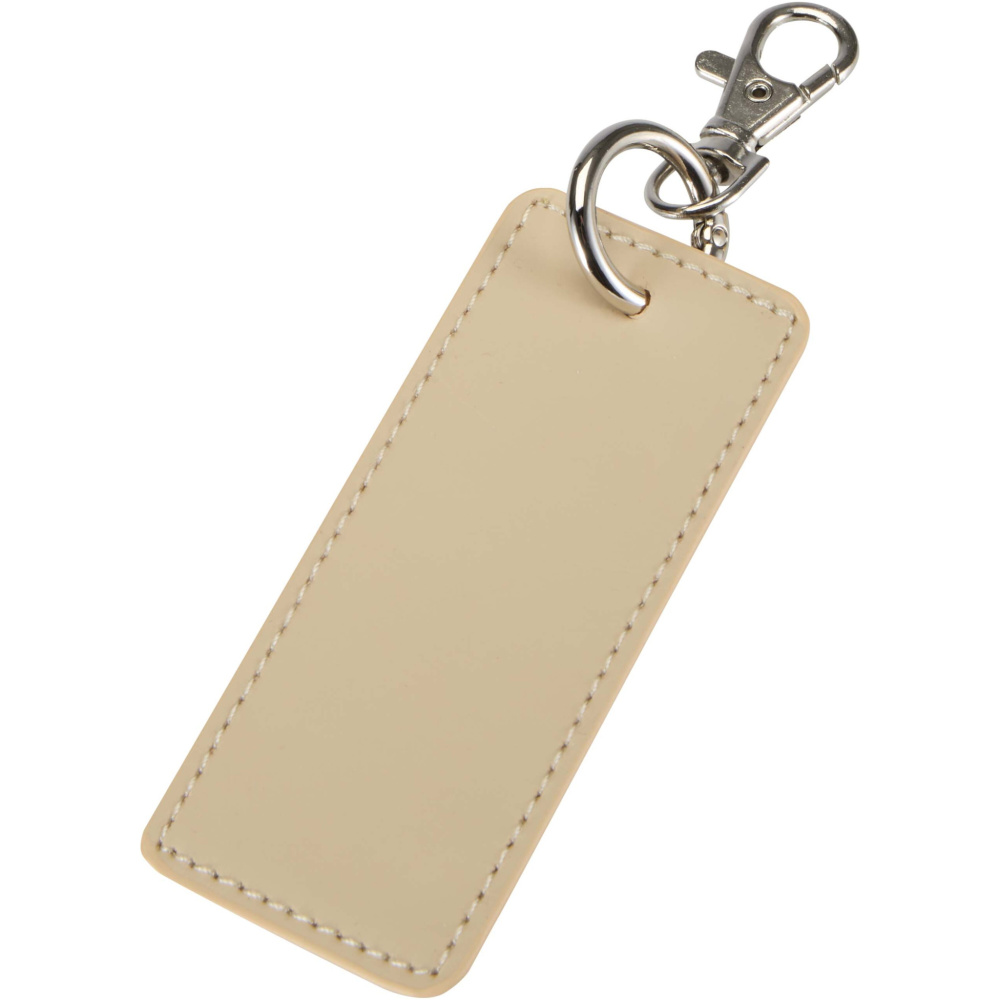 Logotrade promotional giveaway image of: Resi Plus GRS recycled rectangle charm keychain