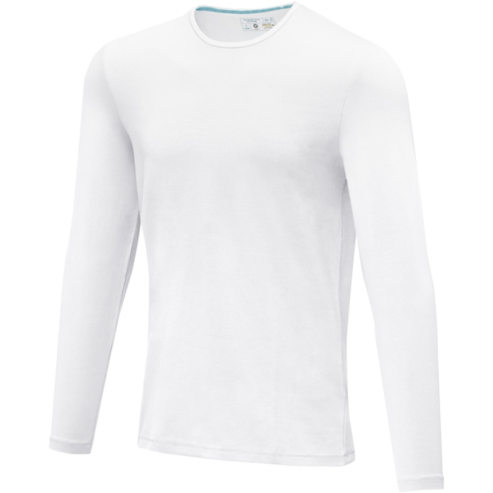 Logo trade firmakingituse pilt: Ponoka pikkade varrukatega meeste orgaaniline T-särk