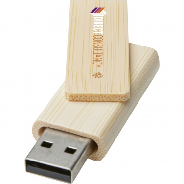 Logo trade reklaamkingi pilt: Pöörake 16 GB bambusest USB-mälupulka