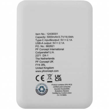Logotrade firmakingitused pilt: Asama 5000 mAh Type-C taaskasutatud plastist akupank