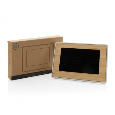 Logotrade meene foto: Utah RCS taaskasutatud plastikust ja bambusest LED-kell