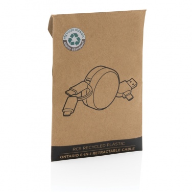 Logotrade ärikingi foto: RCS taaskasutatud plastist Ontario 6-in-1 sissetõmmatav kaabel