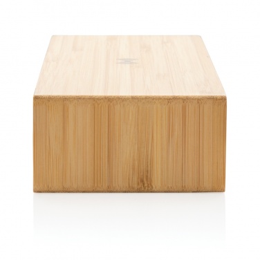 Logo trade reklaamkingitused foto: Bambusest äratuskell 5W juhtmevaba laadijaga