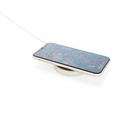 Logotrade reklaamtooted pilt: Wheat Straw 5W ümmargune juhtmevaba laadimisalus